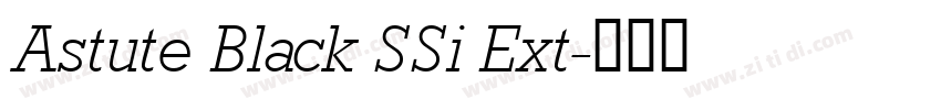 Astute Black SSi Ext字体转换
